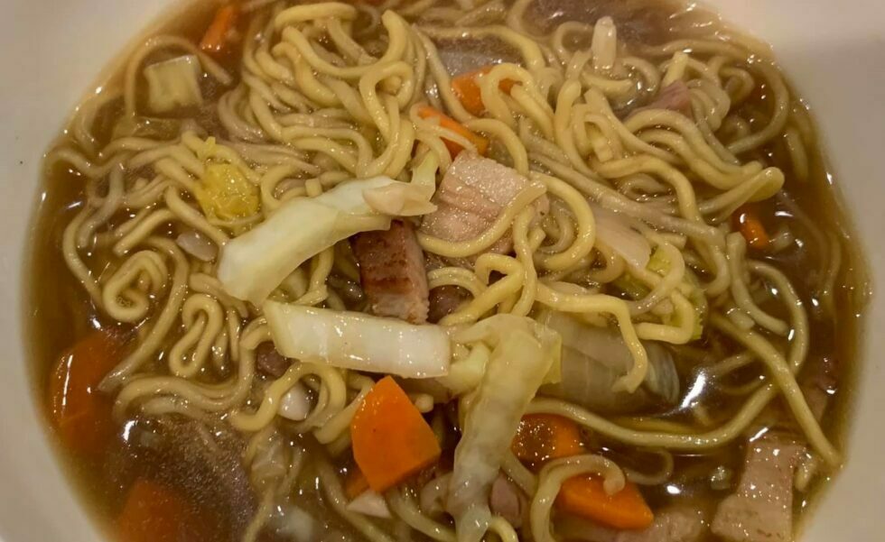 Tasty Pansit Bato Recipe, Pansit Bato with Shrimp Paste, Saucy Noodle