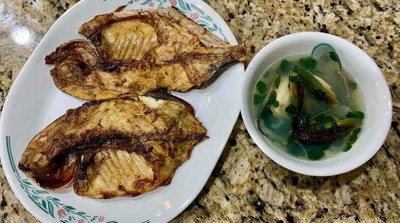 Grilled Pampano & Mussels Soup