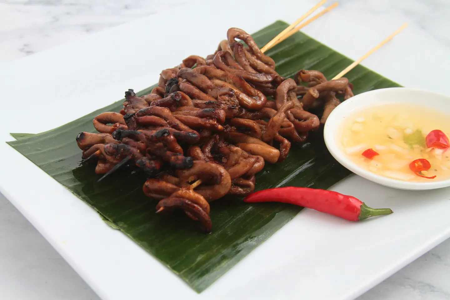 Grilled Chicken or Pork Intestine, Isaw, Filipino Delicacy/FilipinoEggrolls